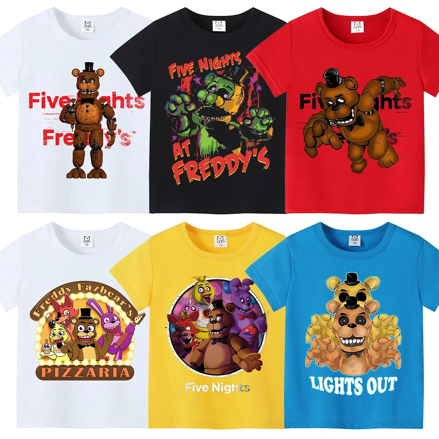 Baby Clothing Patterns - Five Nights Freddys Tema Camisa Curta
