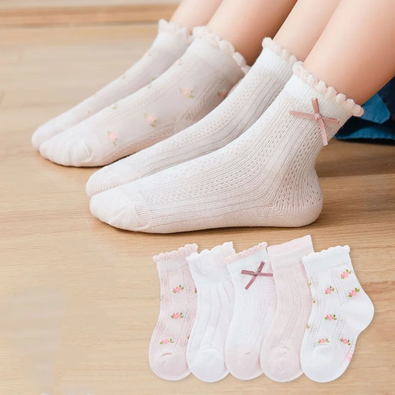 Baby Clothing Patterns - Meias infantis de algodão, 5 pares/lote,