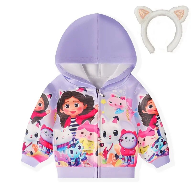 Baby Clothing For Girls - Jaqueta com Capuz de Gato Cosplay