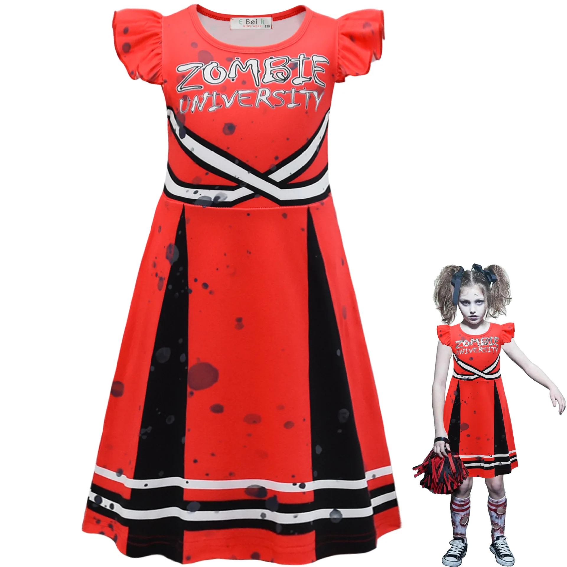 Baby Clothing Unit - Novo grils vestido zumbis 2 cosplay