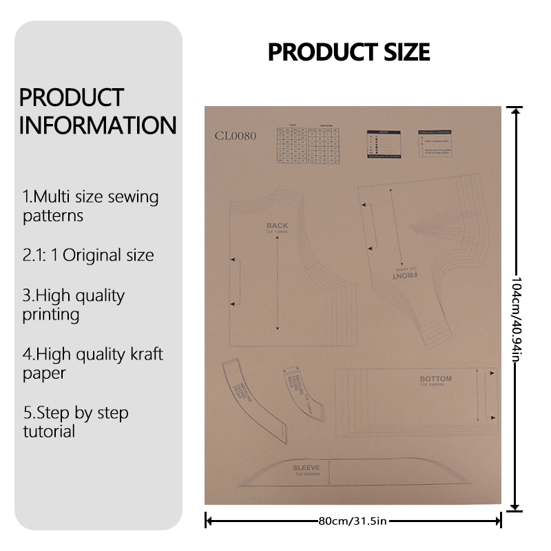 Padrões de costura para top fe - Baby Clothing Patterns avaliação e preço