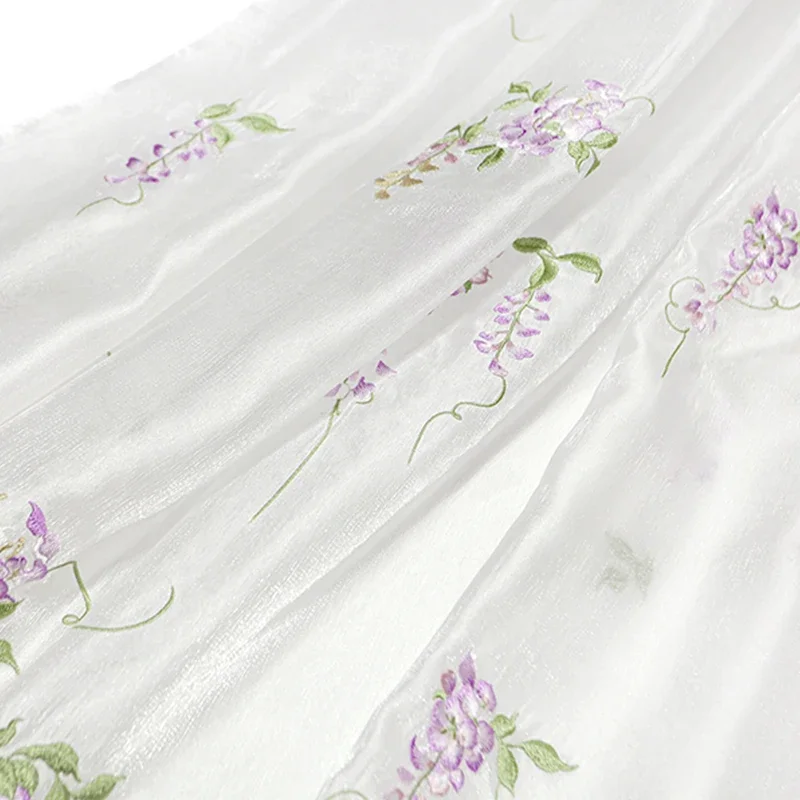 Tecido bordado de glicínias di - Baby Clothing For Summer avaliação e preço