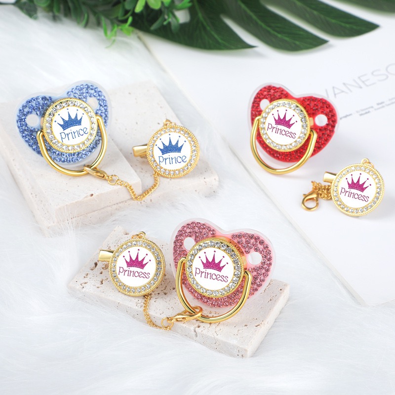 Luxo Coroa Chupeta Clipe Cadei - Baby Clothing Gift Set avaliação e preço