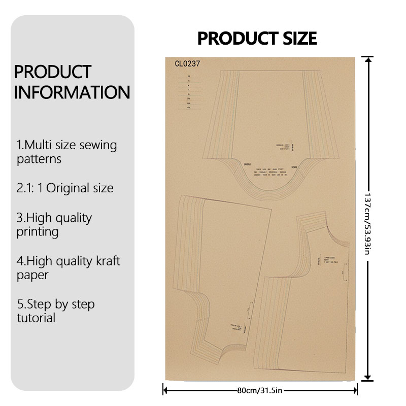 Padrões de costura para blusa  - Baby Clothing Patterns avaliação e preço